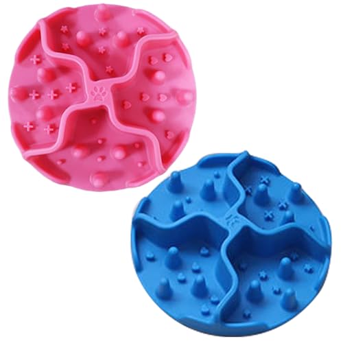 Anti-Choking-Puzzle langsamer Feedereinsatz, 2pcs langsame Feedereinsatz für Hundeschüssel Anti-Koch-Safe weiche Silikon für kleine Hunde und Katzen Anti-Choking-Puzzle langsamer Feedereinsatz, 2pcs langsame Feedereinsatz für Hundeschüssel Anti-Koch-Safe weiche Silikon für kleine Hunde und Katzen von XJKLBYQ