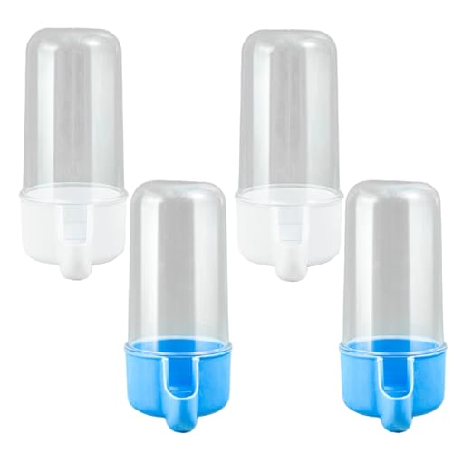 Automatischer Vogelfutterleiter, 4PCS -Käfig -Wasserspender, 200 ml Multifunktionale Plastikkäfigtrinkerflasche für Hamster Papagei Cockatiels von XJKLBYQ