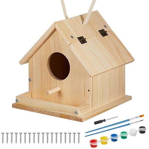 Bird House Kit für Kinder, hölzerne DIY -Vogelhaus zum Malen und Bauen, mit Pinsel, Schraubendreher, Farbe für Alter 3+ Bird House Kit für Kinder, hölzerne DIY -Vogelhaus zum Malen und Bauen, mit Pinsel, Schraubendreher, Farbe für Alter 3+ von XJKLBYQ