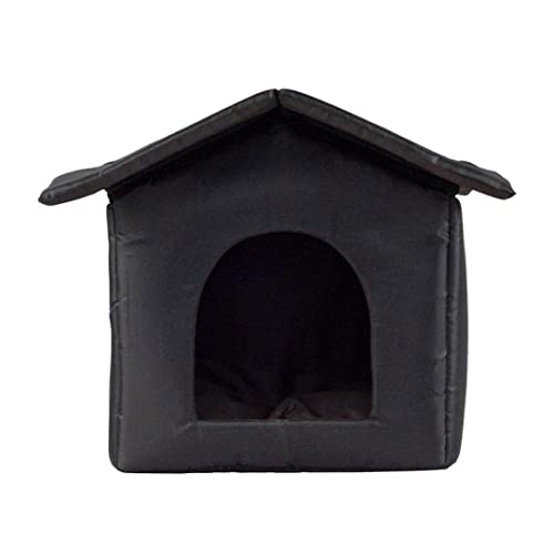 Cat House Outdoor, Außenhöhlenbett im Freien, wasmes wasserdichtes Katzen -Versteck Hunde Abnehmbarer Oxford -Stoff -Nistbett Katzenschutz für Winter (m) von XJKLBYQ