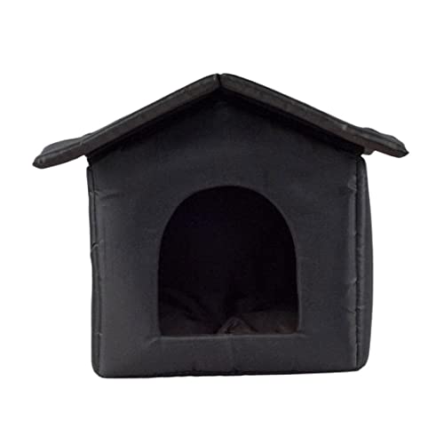 Cat House Outdoor, Haustierhöhlenbett warmes wasseres wasserdichtes Katzen -Katze -Versteck, 35x33x30 cm Hund Abnehmbarer Oxford -Stoff -Nest -Bett -Katzenunterkunft für Winter von XJKLBYQ