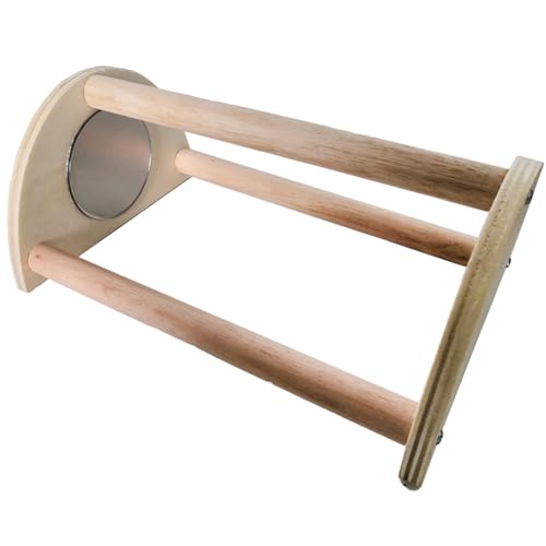 Chick Barch, Holzküken -Raststange für Broodter mit Spiegel, ideal für großen Vogel, Papagei, Ara, Hühner, Baby Barch Chick Barch, Holzküken -Raststange für Broodter mit Spiegel, ideal für großen Vogel, Papagei, Ara, Hühner, Baby Barch von XJKLBYQ