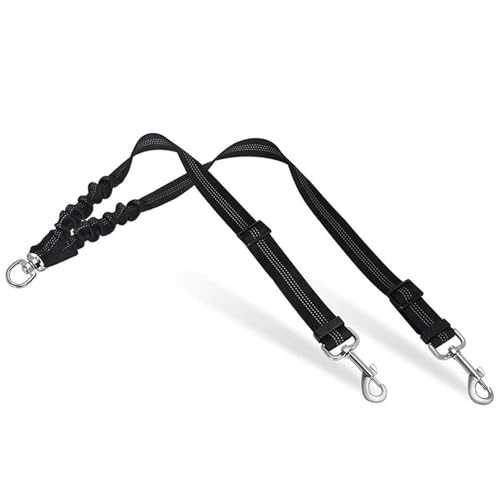 Doppelhund -Leine, 360 ° Drehrotationshund Blei für 2 Hunde, einstellbare Nylon Bungee Reflektierende Dual -Leine für das Outdoor -Training Doppelhund -Leine, 360 ° Drehrotationshund Blei für 2 Hunde, einstellbare Nylon Bungee Reflektierende Dual -Leine für das Outdoor -Training von XJKLBYQ
