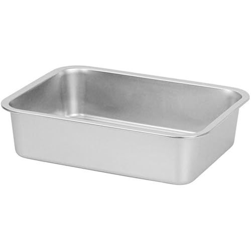 Edelstahl-Katzentoilettenbox, hochseitige Katzentoilette, spritzsichere und Nicht stehende Haustierversorgungen für Kätzchen, Kitty, Kaninchen/ 16x12x4 Zoll von XJKLBYQ