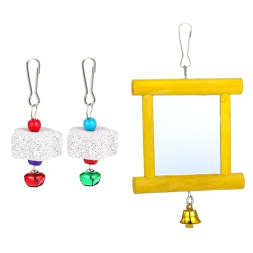 Hähnchenspiegelspielzeug, Hühnerspielzeug und innovativer Vogel umfasst 1 Hanging Bell Papagei -Schwungspiegel, 2 Schnabelschleifsteine, perfekt für Coop, Vögel, Papageien Hähnchenspiegelspielzeug, Hühnerspielzeug und innovativer Vogel umfasst 1 Hanging Bell Papagei -Schwungspiegel, 2 Schnabelschleifsteine, perfekt für Coop, Vögel, Papageien von XJKLBYQ