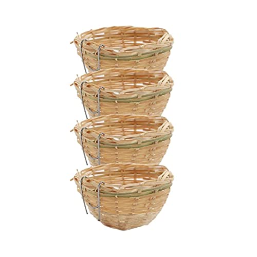 Handgewebte Nest -Käfig -Haus, 4 -Props -Schlüpfen der Zuchthöhle für Papageien, Kanarien- oder Kakader oder andere Vögel Handgewebte Nest -Käfig -Haus, 4 -Props -Schlüpfen der Zuchthöhle für Papageien, Kanarien- oder Kakader oder andere Vögel von XJKLBYQ