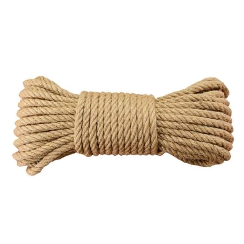 Hanfseil, 4 mm Jute -Schnur, 10 m Dickes Kratz -Postseil Starkes natürliches Jute -Seil Katze Kratzseil für Katzenkratzer/Garten Bündelung, Reparatur Katzenbaum von XJKLBYQ