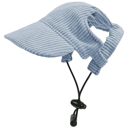 Hund Baseballmütze, Hundekatze Sommer Beach Visor Hut mit Ohrlöchern, Verstellbarer Welpen -Sunbonnet -Kopfschmuck für Picknick im Freien, Reisen, Gehen, Wandern von XJKLBYQ