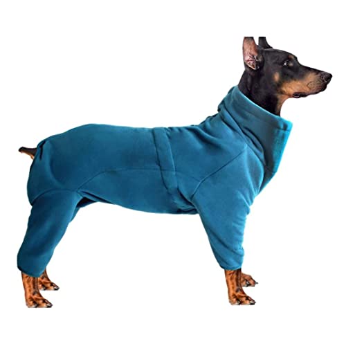 Hund Fleece Pullover Pyjamas, Hund Wintermantel, Haustier winddichte kaltes Wetter Jacke Weste, gemütlicher Onesie -Outfit -Outfit -Kleidungsstück mit Ärmeln für kleine mittelgroße Hunde (grün/xs) von XJKLBYQ