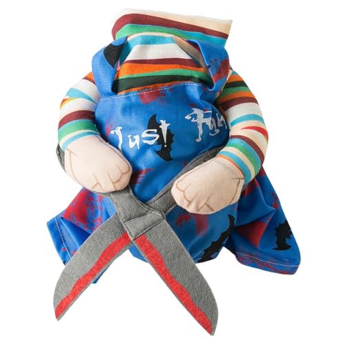 Hunde Halloween Kostüme, tödliche lustige Haustierkleidung mit Einer Schere und Flexibler Arm, einstellbare Halloween -Kostüme für Hundepelpenkatze (klein) von XJKLBYQ