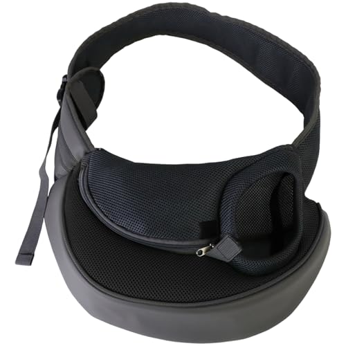 Hunde Haustier Schlinge Träger, Welpenkatze Schlinge, einstellbares Netzbeutel mit Reißverschluss und Kordelkordel, handfreier sicherer vorderer Rucksack für Gewicht innerhalb von 5 kg Haustier von XJKLBYQ