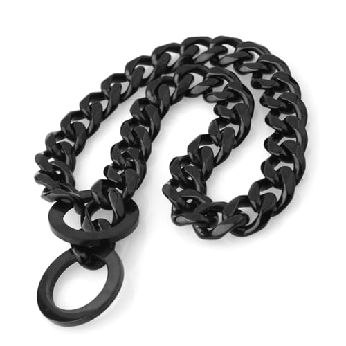 Hundekettenkragen, Haustier Halskette, 30 Zoll Edelstahl schwarzer Mode -Halskragen für Hunde Hals Hundekettenkragen, Haustier Halskette, 30 Zoll Edelstahl schwarzer Mode -Halskragen für Hunde Hals von XJKLBYQ