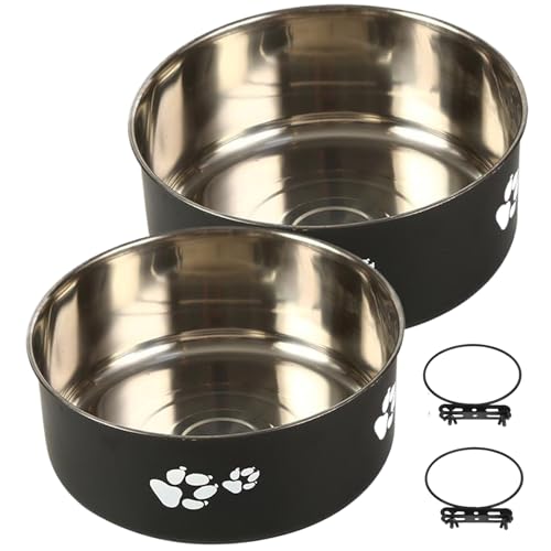 Hundekiste Schalen hängen | Hundekiste Wasser Schüssel ohne Verschüttung, 2pcs Edelstahl Hundekiste Schalen, Hängende Hundschalen für Zwinger Katze Welpe Hasen Meerschweinchen Frettchen Hundekiste Schalen hängen | Hundekiste Wasser Schüssel ohne Verschüttung, 2pcs Edelstahl Hundekiste Schalen, Hängende Hundschalen für Zwinger Katze Welpe Hasen Meerschweinchen Frettchen von XJKLBYQ