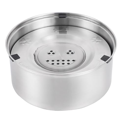 Hundwasserschale, 3L Edelstahl Langsame Trinktierschale, Anti-Choking-Hundefuttermittelspender mit Nicht-Schlupf-Basis für Hunde Katzen von XJKLBYQ