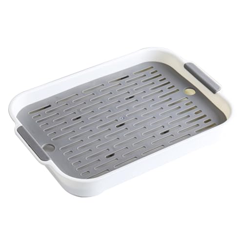 Kaninchenkatze Müllschale, Kaninchen -Toiletten -Töpfchen -Trainer -Eck -Wratt -Bettwäsche, 2 Stufe Plastik rechteckige Hasen -Haustier -Toilette für Meerschweinchen -Hasen Frettchen Hamster Igel (we von XJKLBYQ