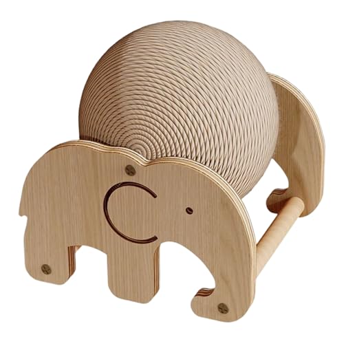 Katze Kratzkugel mit stabilem Ständer süße Elefant natürliche Sisal Cat Crobker Ball Kratzfeste interaktive Spielzeug für Innenkatzen, 7x7x7, Kratzerfässer Katze Kratzkugel mit stabilem Ständer süße Elefant natürliche Sisal Cat Crobker Ball Kratzfeste interaktive Spielzeug für Innenkatzen, 7x7x7, Kratzerfässer von XJKLBYQ