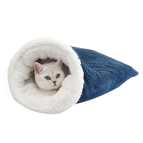 Katze Schlafsack, selbstwärme Burrow -Katzenbett, Haustier Hideaway Sleeping Cuddle Cave, 360 ° Wickel bequemer Haustierkuschel Sack für Katzen bis zu 6 kg Katze Schlafsack, selbstwärme Burrow -Katzenbett, Haustier Hideaway Sleeping Cuddle Cave, 360 ° Wickel bequemer Haustierkuschel Sack für Katzen bis zu 6 kg von XJKLBYQ