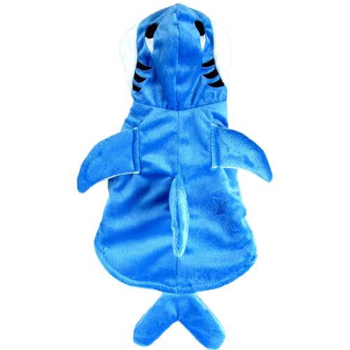 Katzen -Outfit, Hunde Halloween Kostüme warmes Hai -Formhund -Outfit mit Hoodie für kleine mittelgroße Katzen Haustiere, m von XJKLBYQ