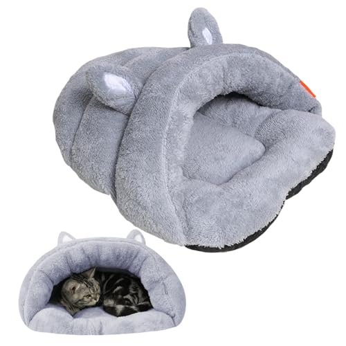 XJKLBYQ Katzenbett, Katzenschlafsack mit Ohren, Plüschkatzenbetten, beruhigendes Katzennest für Burrow Nickerchen, selbstwärme Katzenbetthöhle für kleine/mittlere Katzen - s - s XJKLBYQ Katzenbett, Katzenschlafsack mit Ohren, Plüschkatzenbetten, beruhigendes Katzennest für Burrow Nickerchen, selbstwärme Katzenbetthöhle für kleine/mittlere Katzen - s - s von XJKLBYQ