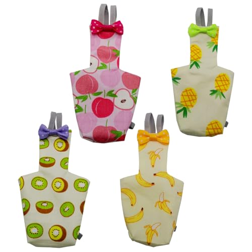 Papageien Windel wiederverwendbares Fluganzug, Vogelwindel, 4pcs süße farbenfrohe Wiederverwendbare Taube Windel praktischer Fluganzug mit Bogen für Selittel Cockatiel Mini Maar Papageien Windel wiederverwendbares Fluganzug, Vogelwindel, 4pcs süße farbenfrohe Wiederverwendbare Taube Windel praktischer Fluganzug mit Bogen für Selittel Cockatiel Mini Maar von XJKLBYQ