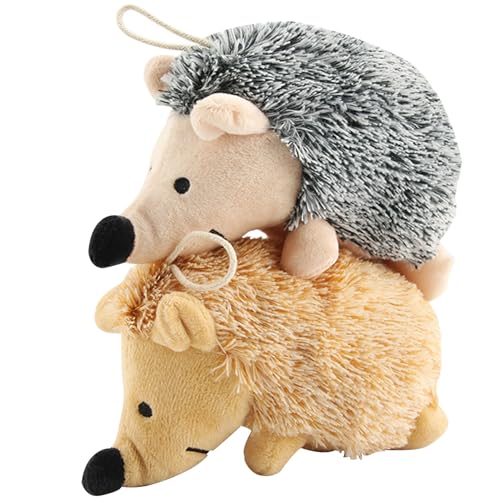 Plüsch interaktives Hundetayszeug, Hedgehog-Hundespielzeug, 2pcs ungiftiger Igel quietschendes Hundesspielzeug, gefülltes beißendes Training spielen Spielzeug für Langeweile niedliche Kauspielzeug fü von XJKLBYQ