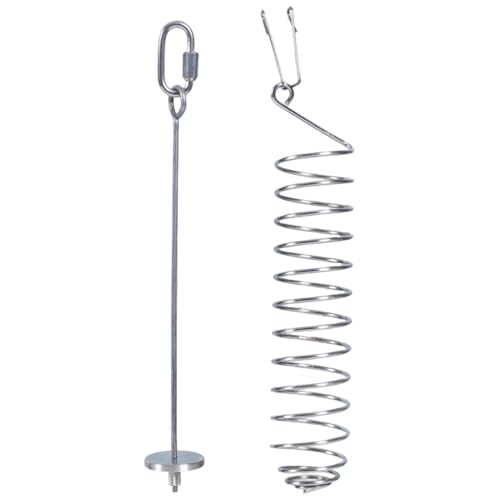 Rattenanreicherungsspielzeug, 2pcs Vogelkäfigfuttermittel, Edelstahlhänge-Parrot-Futtersuche mit Haken, Anti-Rust-Ratten-Käfigzubehör von XJKLBYQ