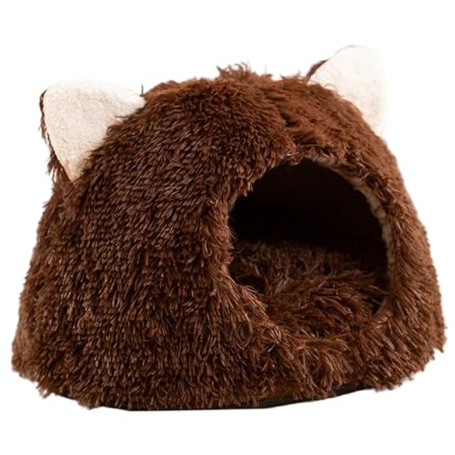 Runde mit Kapuzenkatze Höhlenbett mit abnehmbarem Kissen, weiches Plüsch-Rutsch-Pet-Bett für Innenkatzen, 15, 8 x 15, 8 Zoll Winter Warmer Schlafplatz Runde mit Kapuzenkatze Höhlenbett mit abnehmbarem Kissen, weiches Plüsch-Rutsch-Pet-Bett für Innenkatzen, 15, 8 x 15, 8 Zoll Winter Warmer Schlafplatz von XJKLBYQ