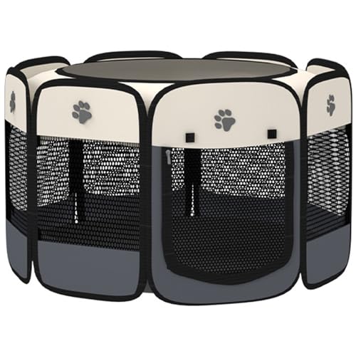 Tragbarer Haustier -Spielstall, Faltbarer Komfortlüftung Kleiner Spielstall für Hunde Katzen Indoor/29x17 von XJKLBYQ
