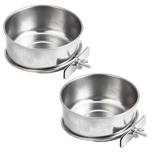 Vogelkäfigfutter 2pcs 4x2 Schraubenhalterung Edelstahl Vogelhäuschen für Käfig Easy Waats Food & Wasserschalen für Sitticheet -Cockatiels, automatische Futterhäuschen Vogelkäfigfutter 2pcs 4x2 Schraubenhalterung Edelstahl Vogelhäuschen für Käfig Easy Waats Food & Wasserschalen für Sitticheet -Cockatiels, automatische Futterhäuschen von XJKLBYQ