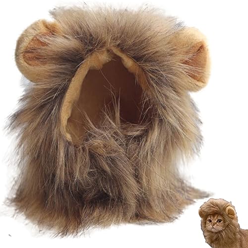 XJKLBYQ Cat Mane niedliche Halloween -Katzenkostüm für Hals Größe 11 bis 12 Zoll lustiges Katzenkostümzubehör für Halloween, Geburtstagsgeburtstag, Cosplay, Outfits, Katzenkostüm von XJKLBYQ