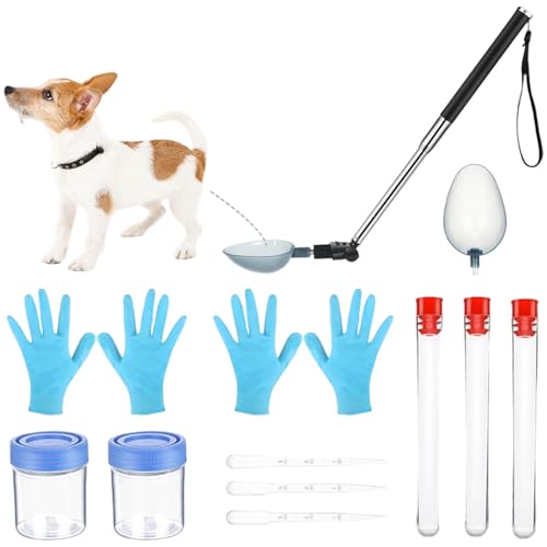 XJKLBYQ Hundeurinsammler, Hundeschwangerschaftstest, einstellbares Winkelurin-Sammlungskit mit tragbaren Beutel und Handschuhen, 11, 4-40, 9 Zoll Teleskop für kleine, große Haustiere XJKLBYQ Hundeurinsammler, Hundeschwangerschaftstest, einstellbares Winkelurin-Sammlungskit mit tragbaren Beutel und Handschuhen, 11, 4-40, 9 Zoll Teleskop für kleine, große Haustiere von XJKLBYQ