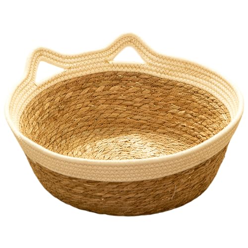 XJKLBYQ Katzenkorb, Katzenkorbbett mit Griff, kratzfestem Rangs Schwanz und Baumwollschlafnest für Sommer/ 15, 7 x 5, 5 Zoll von XJKLBYQ