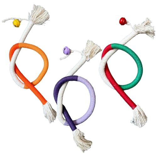 XJKLBYQ Katzenspielzeugkauen -Seile, Katze -Kauenseil für Zähne, 3pcs -Spielzeug mit Glocken, interaktives Innenkätzchen für die Zahnpflege XJKLBYQ Katzenspielzeugkauen -Seile, Katze -Kauenseil für Zähne, 3pcs -Spielzeug mit Glocken, interaktives Innenkätzchen für die Zahnpflege von XJKLBYQ