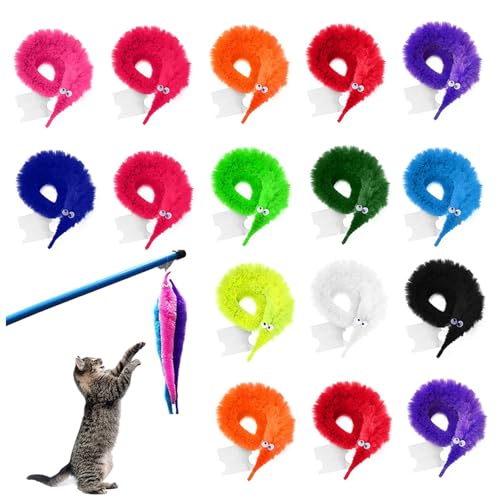 XJKLBYQ Magic Worm Toys, wackelige, verschwommene Fuzzy -Würmer, 16 Farben Unsichtbare Twisty Raupe Cat Toy für Kinder Trick Carnival Party Gefälligkeiten XJKLBYQ Magic Worm Toys, wackelige, verschwommene Fuzzy -Würmer, 16 Farben Unsichtbare Twisty Raupe Cat Toy für Kinder Trick Carnival Party Gefälligkeiten von XJKLBYQ