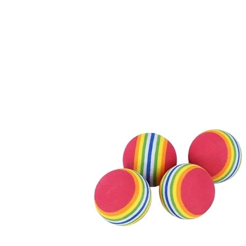 XJPXFQ 1 stücke Regenbogen Katzenspielzeug Ball Interaktives Katzen- und Hundespiel Kauen Rassel Scratch Ball Trainingsbälle Haustierspielzeug Liefert(6.3cm) von XJPXFQ