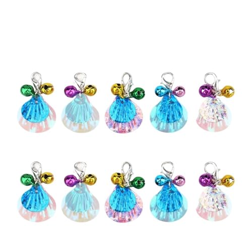 XJPXFQ 10 stücke Kleine Schmetterling Shell Zubehör Ersatz Kopf Teaser Katze Stick Glocke Lustige Übung Katze Teaser Zauberstab Haustier Spielzeug(10pcs Shell) von XJPXFQ