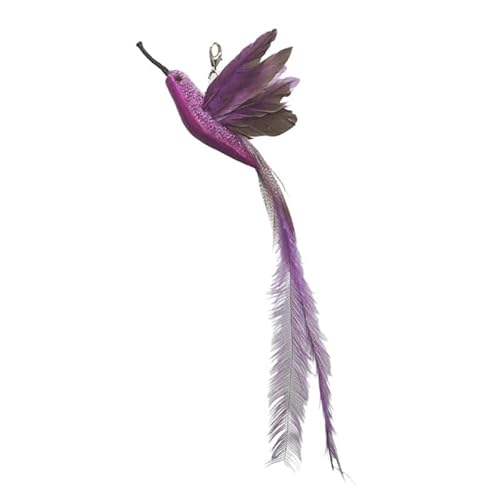 XJPXFQ 1PC Feder Katzenfänger Kopf Feder Vogel Ersatzköpfe Simulation Vogel Katzenspielzeug Kätzchen Zauberstab Spielzeug Interaktives Katzenspielzeug(A1) von XJPXFQ