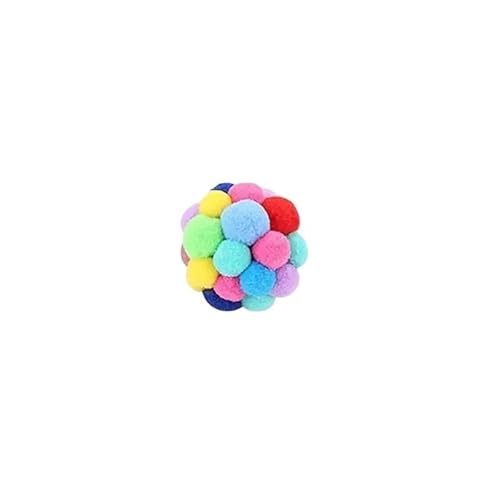 XJPXFQ 3 STÜCKE Katzenspielzeug Katze Plüschball Spielzeug Haustier Elastischer Glockenball Selbst Hallo Ball Spielen Katze Bunter Ball Katzenspielzeug Interaktiv(Small Size 1 pcs) von XJPXFQ