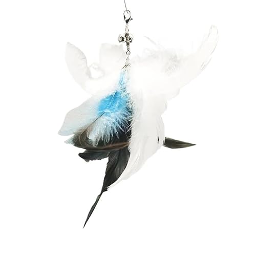 XJPXFQ Freihändiger Vogel-/Feder-Katzenstab mit Glocke, interaktives Katzenspielzeug mit starkem Saugnapf for die Jagd, Übungen, Haustierprodukte(SF-14) von XJPXFQ