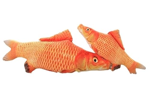 XJPXFQ Haustiere Plüsch Simulation Fisch Form Katzenspielzeug Interaktive Geschenke Fisch Katzenminze Spielzeug Gefüllte Kissen Puppe 3D Fisch Spielzeug for Haustier(I) von XJPXFQ