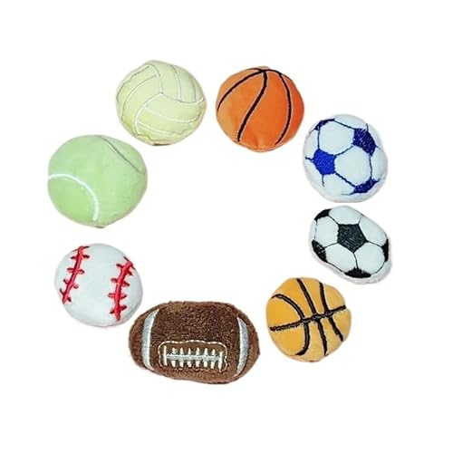 XJPXFQ Haustierspielzeug Katzenspielzeug mit Katzenminze Plüsch Katzenminze Spielzeug Katze Mini Katzenminze Kauspielzeug Zähneknirschen Fußball Volleyball Baskerball(A) von XJPXFQ
