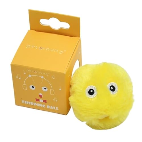 XJPXFQ Intelligentes Interaktives Katzenspielzeug Mit Ball, Automatischer Springender Rollball, Katzenminzball, Geräuschschleifen, Bissfeste Haustierprodukte(Interactive Ball -Y) von XJPXFQ