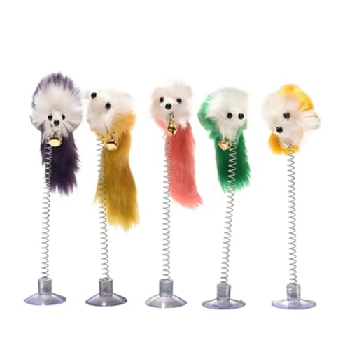 XJPXFQ Interaktives Katzenspielzeug Sauger Frühling Cartoon Maus Katzenspielzeug Maus Spielzeug mit Mini Glocke Feder Stab Haustier Katzenspielzeug Stick XJPXFQ Interaktives Katzenspielzeug Sauger Frühling Cartoon Maus Katzenspielzeug Maus Spielzeug mit Mini Glocke Feder Stab Haustier Katzenspielzeug Stick von XJPXFQ