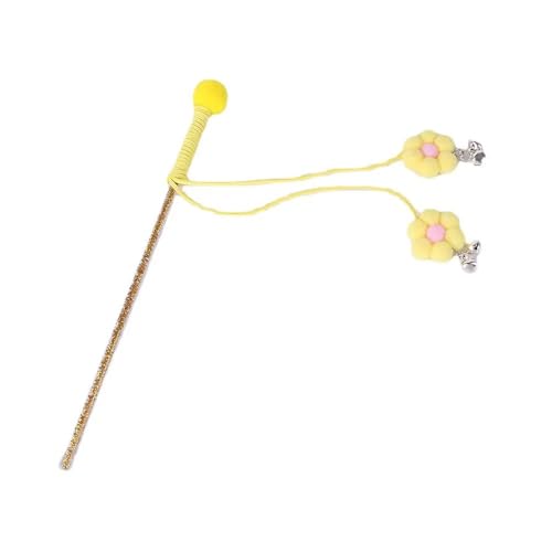 XJPXFQ Katzen-Cartoon-Plüschglocke, lustiger Katzenstab, Carpenterworm, Sonnenblume, Bohnensprosse, interaktives Stimmspielzeug for Haustiere, Katzenzubehör(7) von XJPXFQ