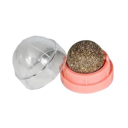 XJPXFQ Katzenminze-Wand-Stick-on-Ball-Spielzeug-Kratz-Leckerlis Gesunde natürliche entfernt Bälle, um die Verdauung zu fördern Katzengras-Snack(Pink Round) von XJPXFQ
