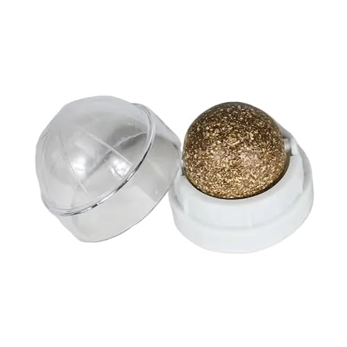 XJPXFQ Katzenminze-Wand-Stick-on-Ball-Spielzeug-Kratz-Leckerlis Gesunde natürliche entfernt Bälle, um die Verdauung zu fördern Katzengras-Snack(White Round) von XJPXFQ
