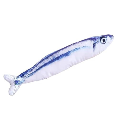 XJPXFQ Katzenspielzeug, Training, Unterhaltung, Fisch, Plüsch, Kissen, Simulation, Fisch, Katze, Katzenminze, interaktives Kauspielzeug, Heimtierbedarf(Saury) von XJPXFQ
