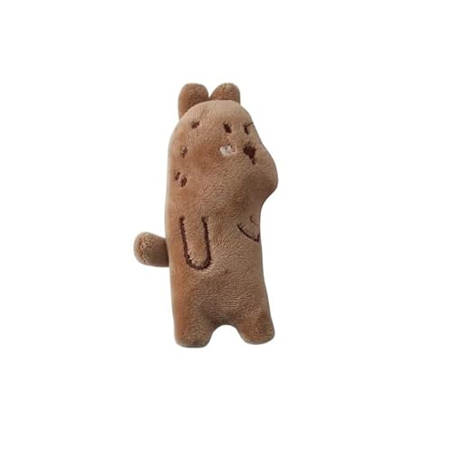 XJPXFQ Katzenspielzeug mit Katzenminze, Plüsch-Katzenspielzeug for Kätzchen, Zähneknirschen, Daumenkissen, Kauspielzeug, Krallen, Daumenbeißer, Haustierzubehör(Brown Panda) von XJPXFQ