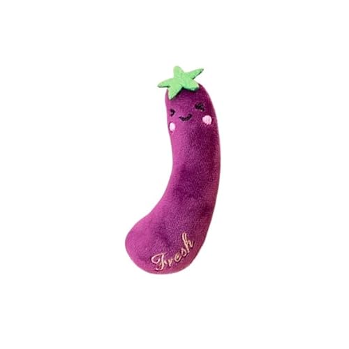 XJPXFQ Katzenspielzeug mit Katzenminze, Plüsch-Katzenspielzeug for Kätzchen, Zähneknirschen, Daumenkissen, Kauspielzeug, Krallen, Daumenbeißer, Haustierzubehör(Eggplant) von XJPXFQ