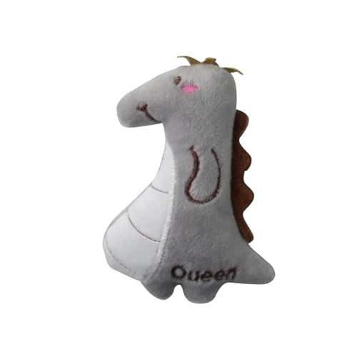 XJPXFQ Katzenspielzeug mit Katzenminze, Plüsch-Katzenspielzeug for Kätzchen, Zähneknirschen, Daumenkissen, Kauspielzeug, Krallen, Daumenbeißer, Haustierzubehör(Gray Crown Dinosaur) von XJPXFQ
